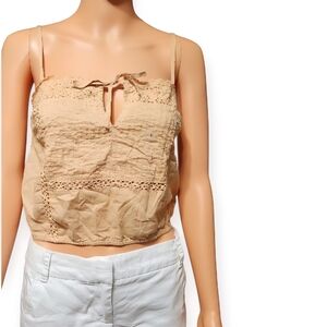 Aeropostale Beige Lace Camisole